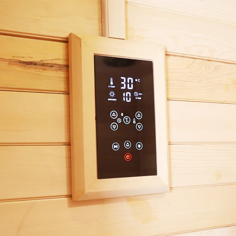 Fanland traditional solid wood 4 person far infrared indoor sauna fashion nudist  detox home sauna