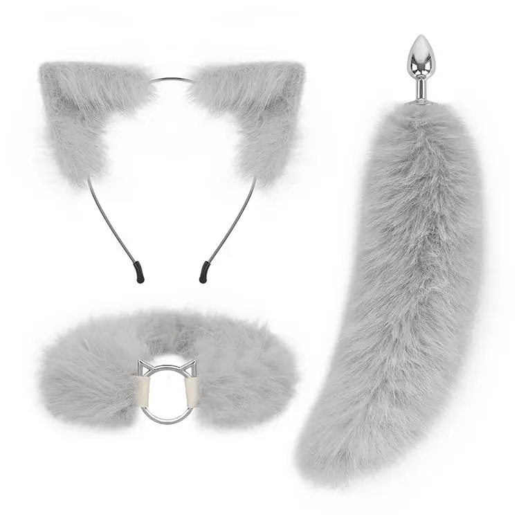 Wholesale New Style Cosplay Masquerade Costumes Girls Plush Animal Comfortable Fur Cat Dog Fox Tail Anal Butt Plug