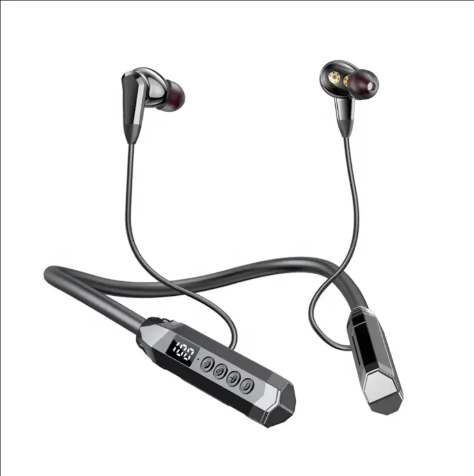 HIGI T9B Hands Free Wireless Stereo Headset Neck Band Necklace Neckband Bluetooths Earphone Headphone For Android