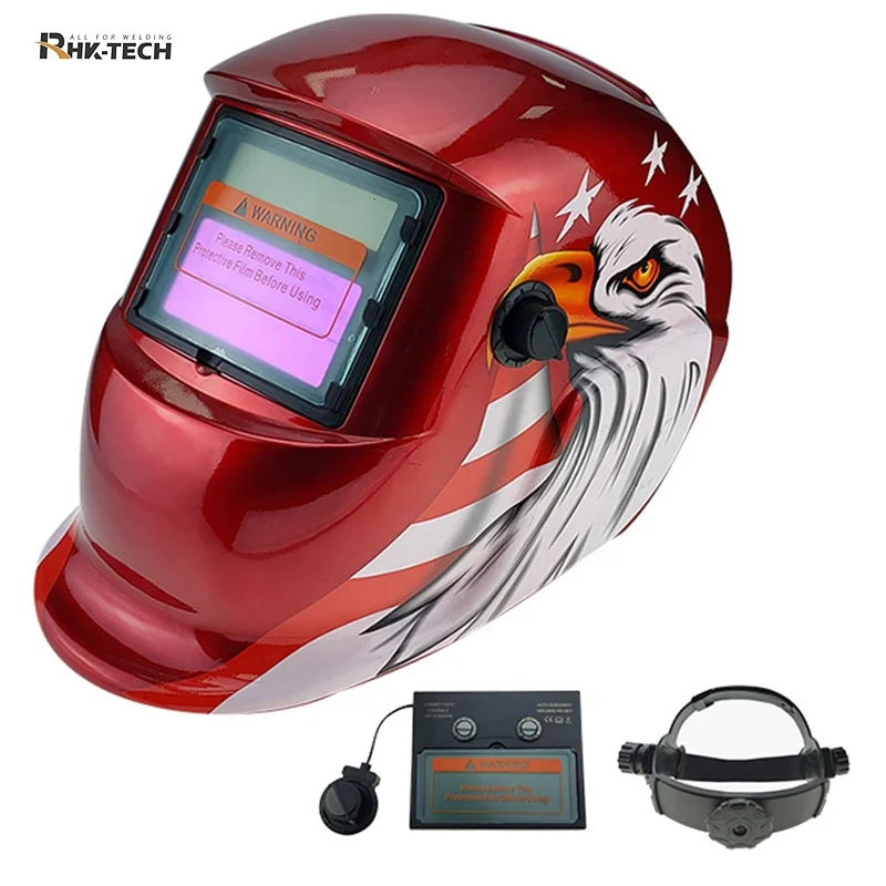 RHK Auto Darkening Welding Helmet True Color Solar Powered Welding Mask with Adjustable Shade 9-13