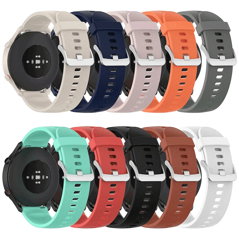 22mm Original Style Sport Replacement Wristband Bracelet for Xiaomi Mi Watch Color Silicone Watch Strap for MI watch sport
