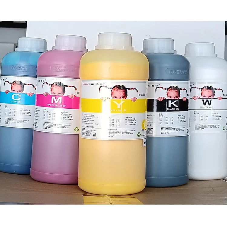high concentration 100ml 500ml 1000ml CMYK T shirt printing DTF Ink Pigment ink white ink for dtf printer