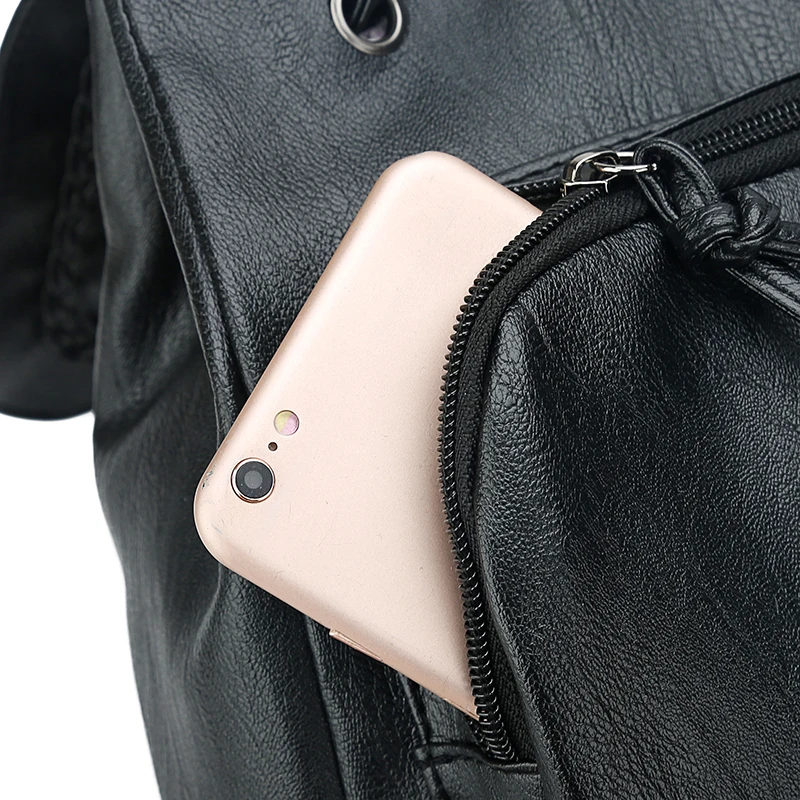 Custom Pu Leather Mini Backpack Straps Shoulders Bag Zipper Travel Mini Backpack For Women
