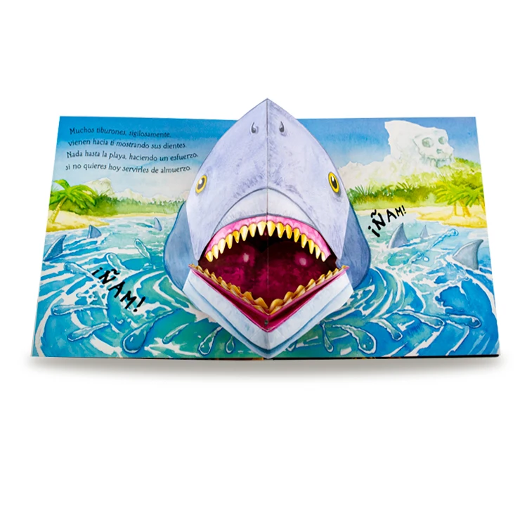 POP-UP Board Book Work Cognitive Stereoscopic Flip Hardcover Board 3D Animal Story Books