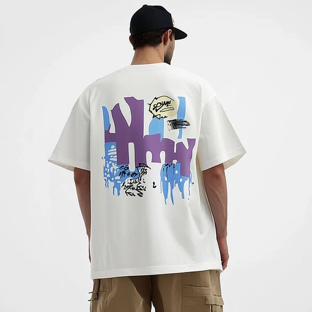 Custom plus size High Quality Oversized Tshirt cotton man t-shirt Streetwear Heavyweight 380gsm Vintage  t shirt