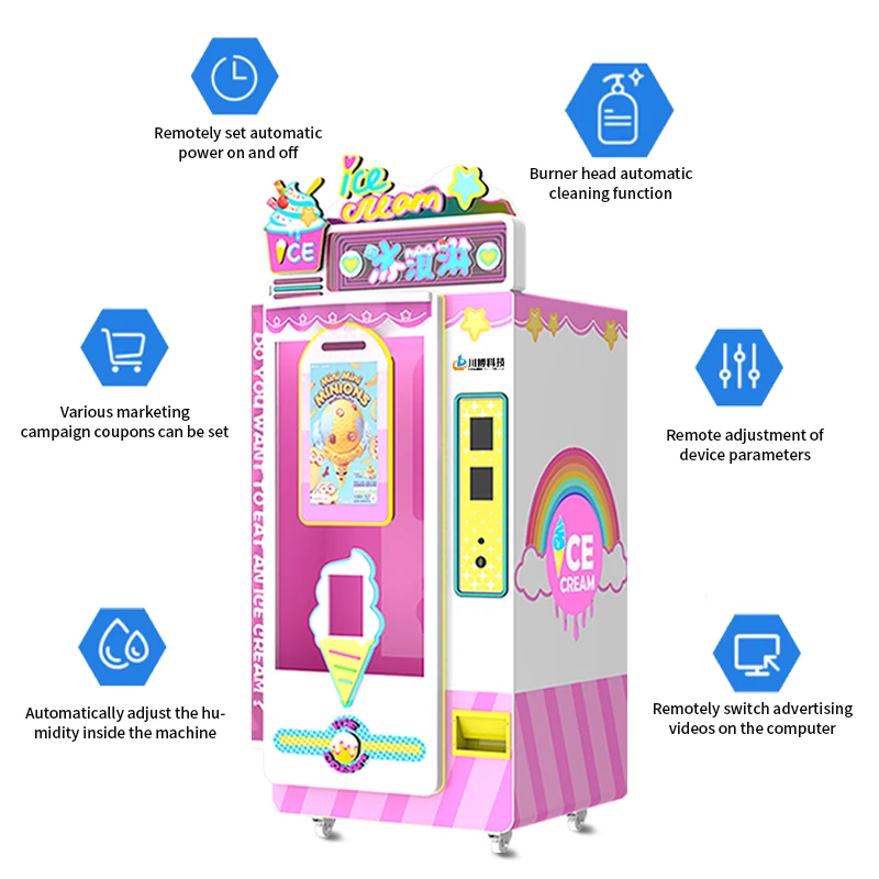 Automatic Ice-cream Making Machine Self Service Soft Ice Cream Vending Machine