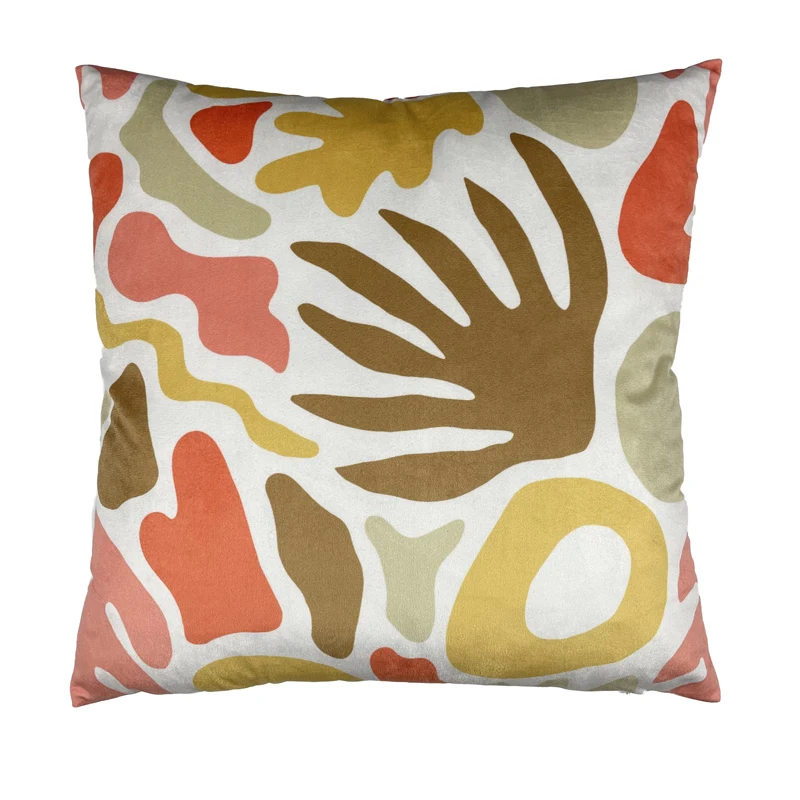 2022 new design colorful custom size logo linen modern style back pillow decoration cushion case for bed and sofa