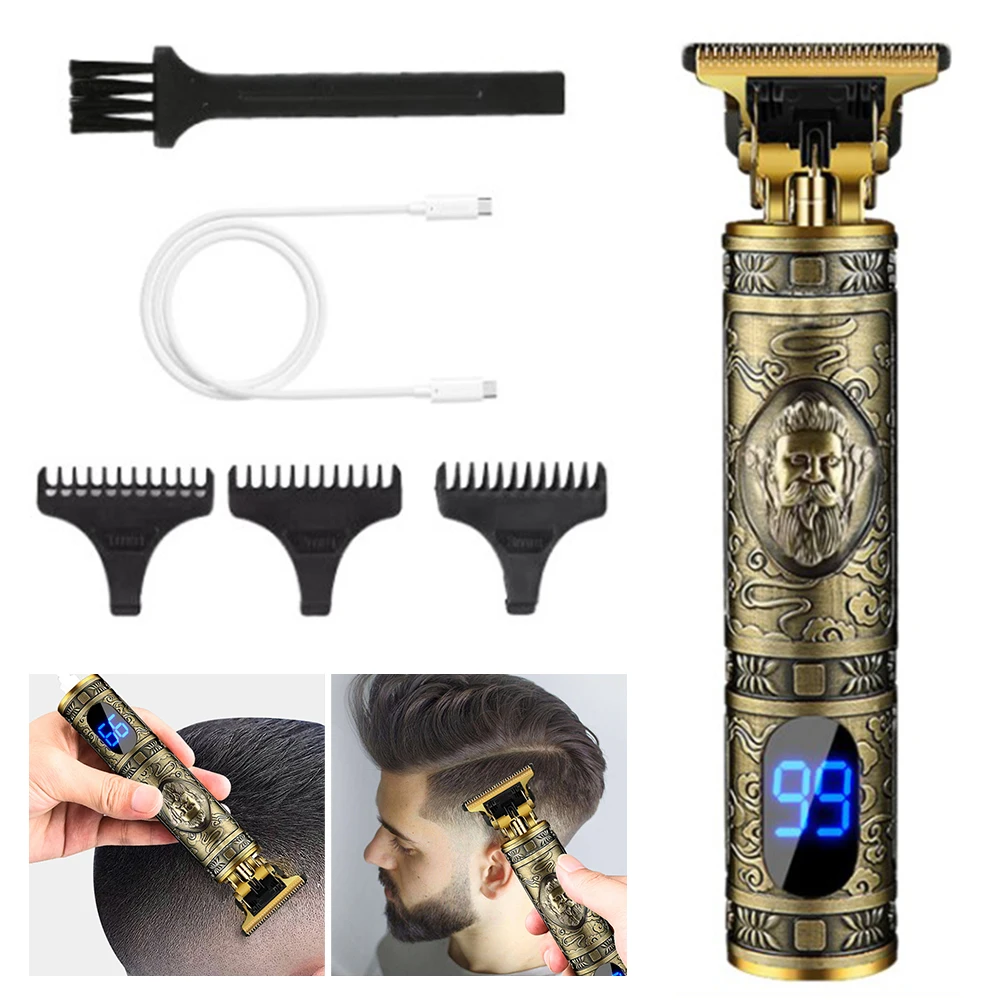 T9 USB Electric Hair Clipper Man 0mm Shaver Trimmer For Men Barber Professional Beard Rechargeable Hair Cutting Machine