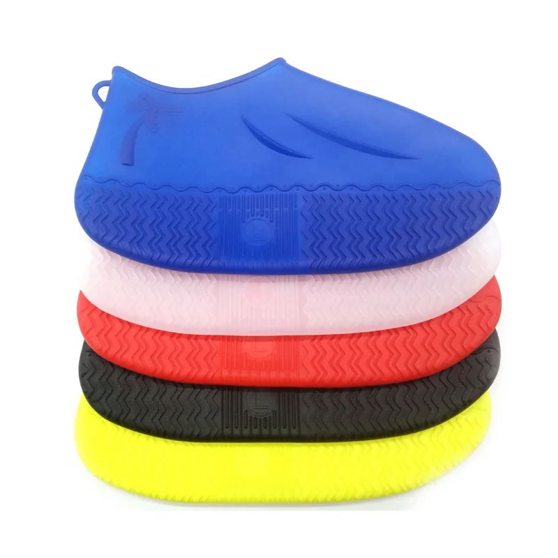 A Kids Silicone Rain Shoes Cover Non Woven Men Rubber Waterproof Overshoe Shoe Cover Rain Boots