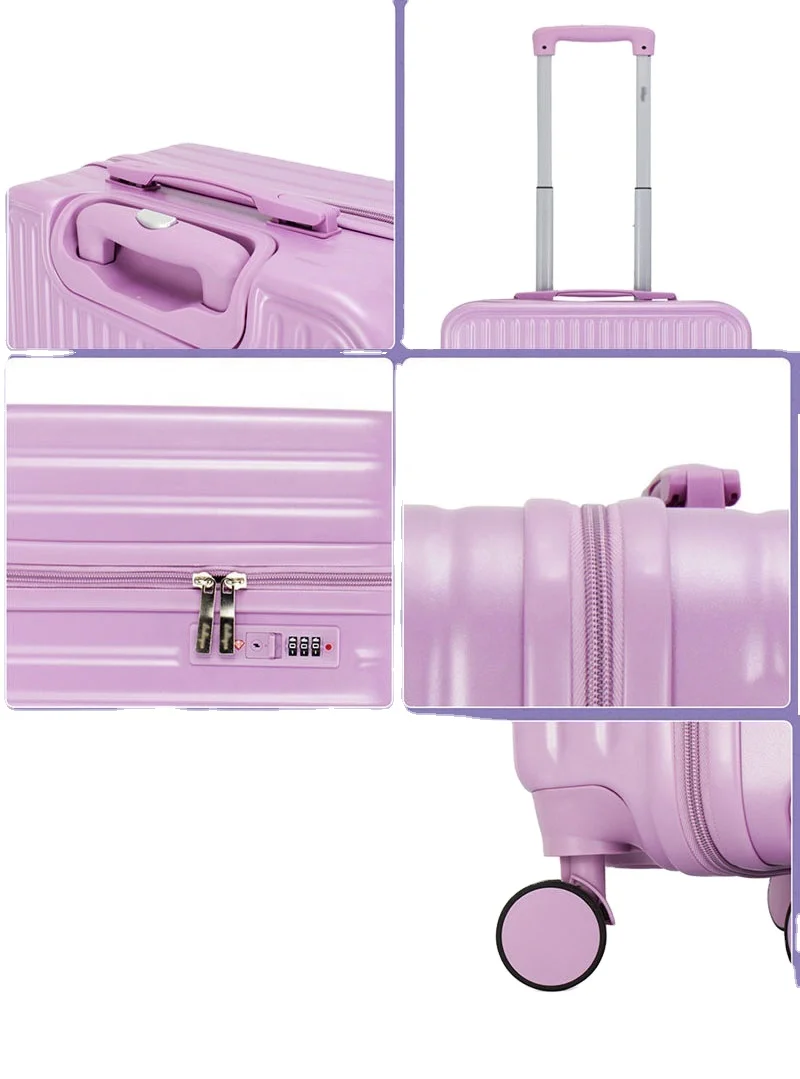 Free Sample Portable 18-inch ABS PC Trolley Case Multi-wheeled Portable Travel Case Male And Female  Code Case