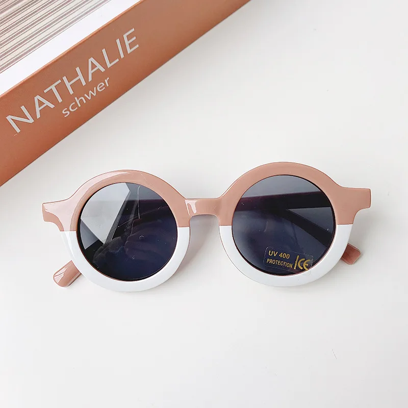 Children Sunglasses Korean Girls Round Frame Sunglasses Personality Baby Sun Block Sunshade Fashion Versatile Sunglasses