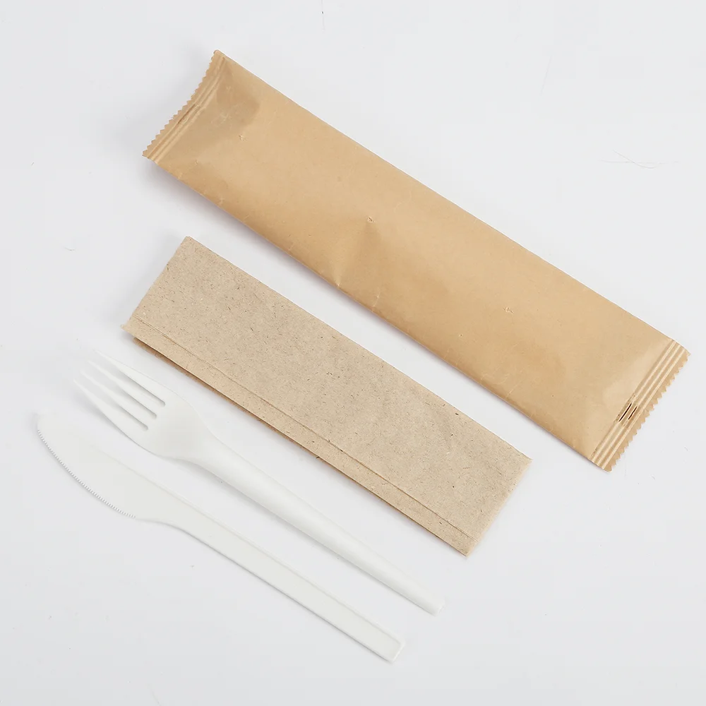 Single Use Disposable Plastic Knife Fork Spoon PLA cutlery Set For Fast Food Biodegradable Utensil