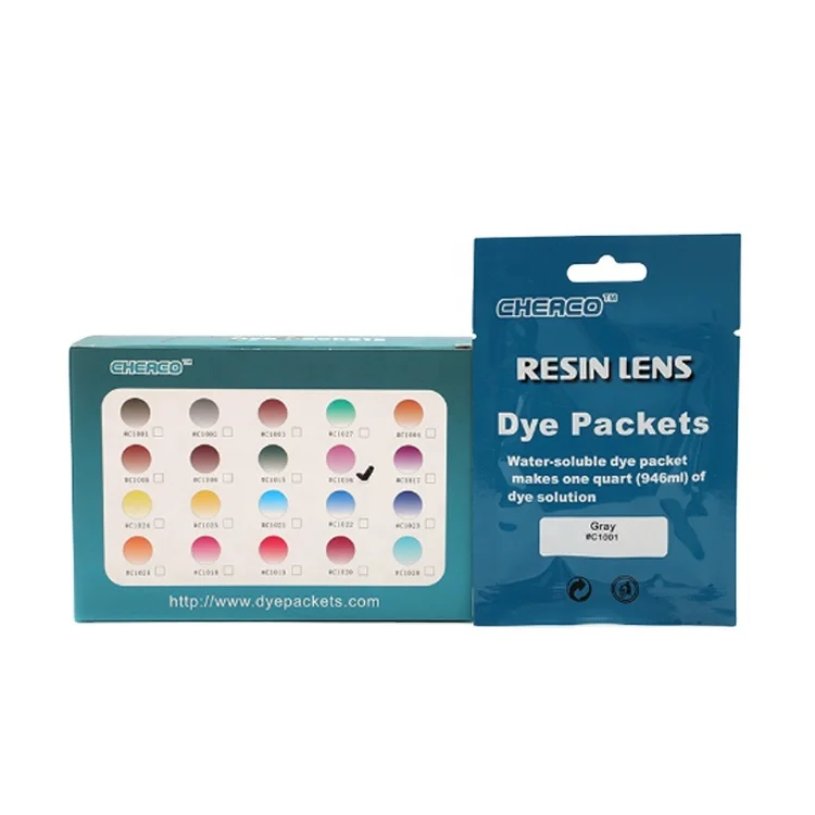 Wholesale Color Lens Dye Powder Optical Lens Tinting Powder Packet