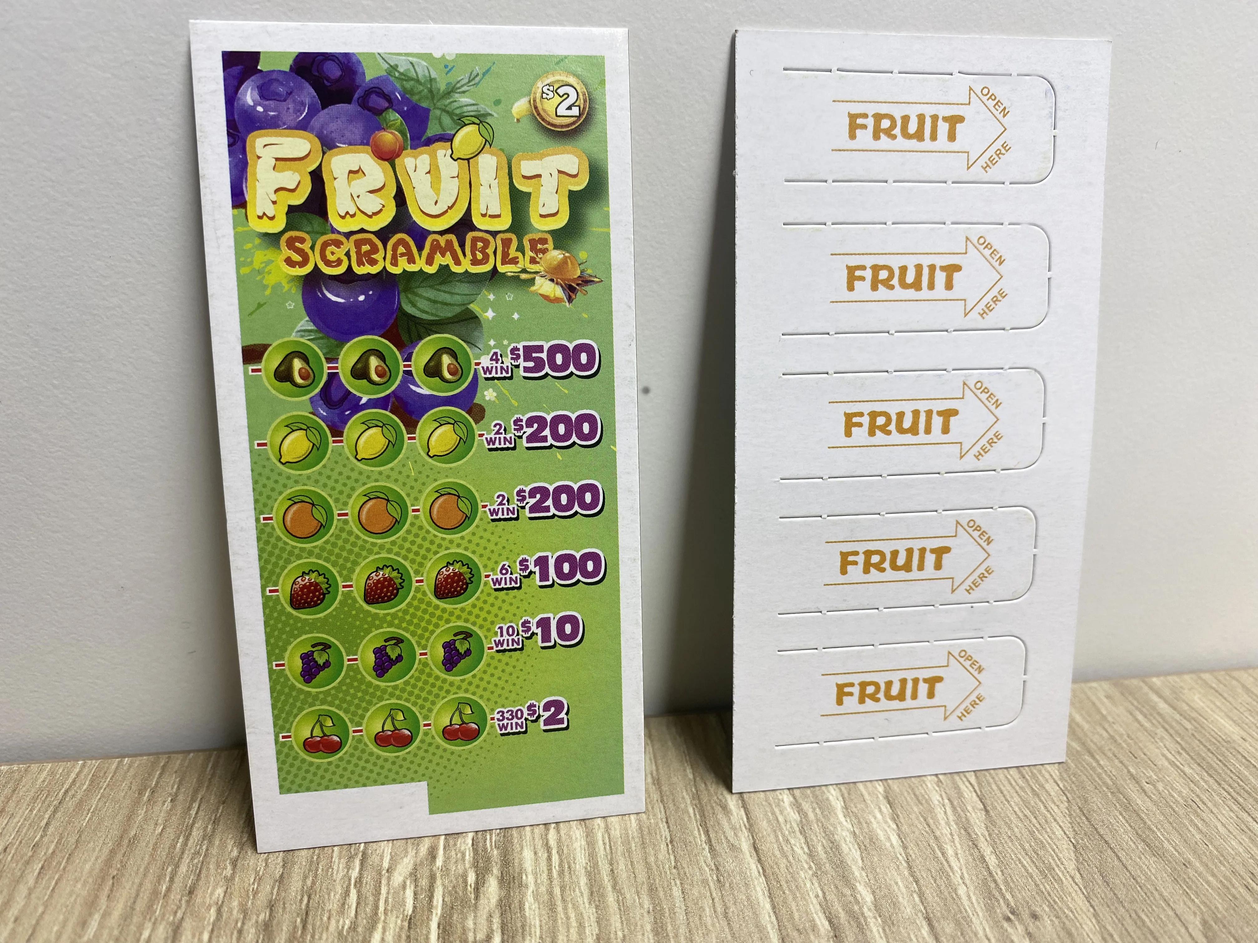 Customize Pull Tab Lottery Tickets Buy Online Lottery Ticket Scratch Card