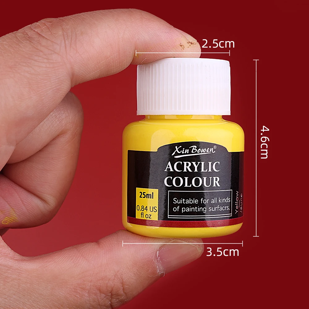 Xin Bowen Acrylic Paint Set 25ML 12 Colors Set Drawing Paint Magnetic Glass Paint for Art Craft Window Glass Painting