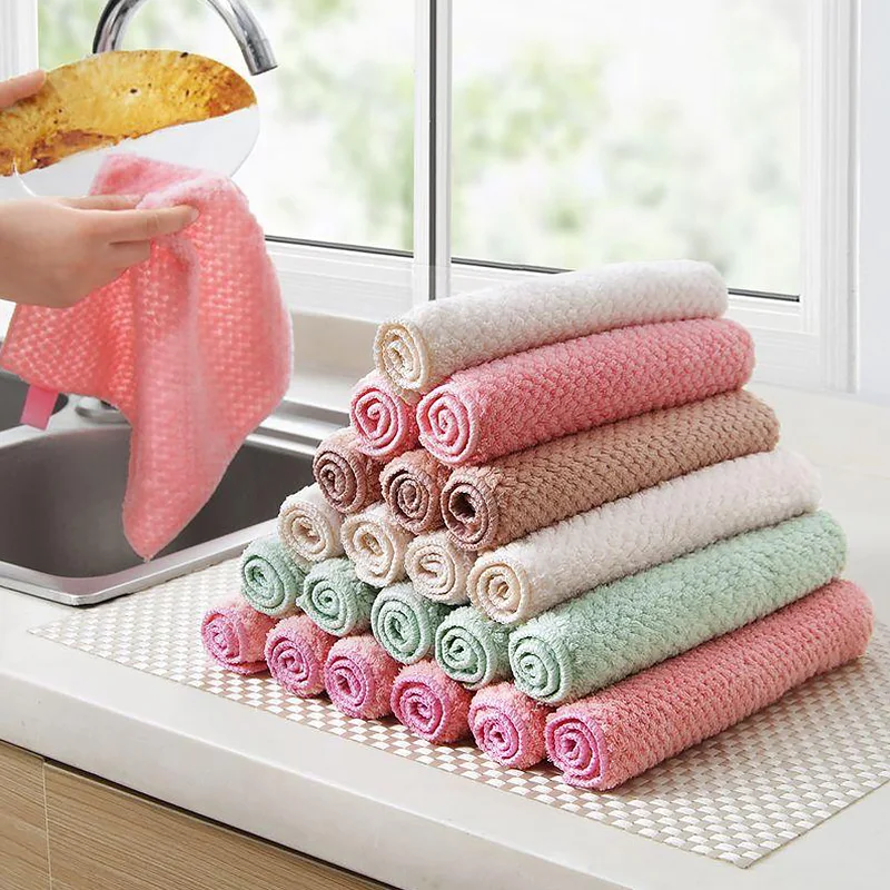 Self Adhesive Microfiber Tea Towels Printing Kitchen 100% Cotton Pumpkin Bamboo Flour Sack Clips