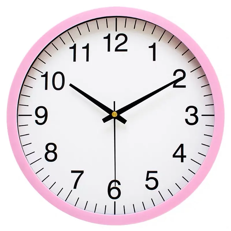 Home Decoration Simple Round Design 10 inch Cheap Plastic Wall Clock