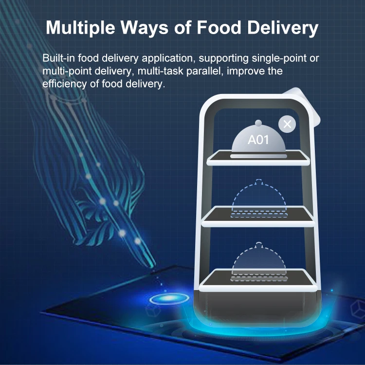Padbot New Robotic Equipment Intelligent Charging Package Camerieri Dish Delivery Robot