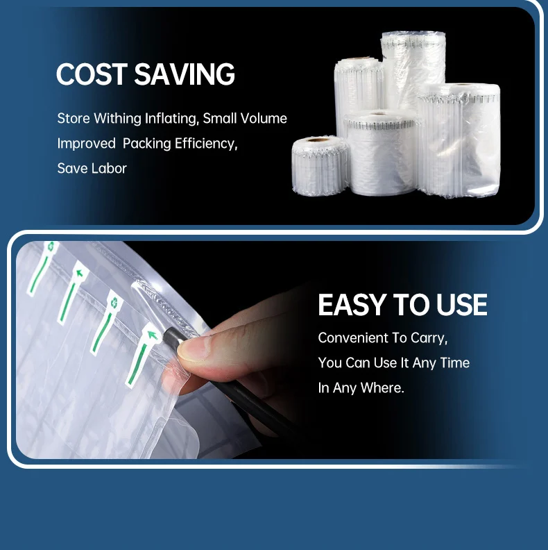 GZGJ q type Laptop plastic packing inflatable laptop  Waterproof air column bag for laptop protection