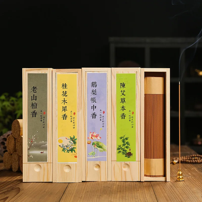 Goose pear tent Natural sandalwood fragrance Joss stick Buddhist fragrance offer joss sticks household Deodorized incense
