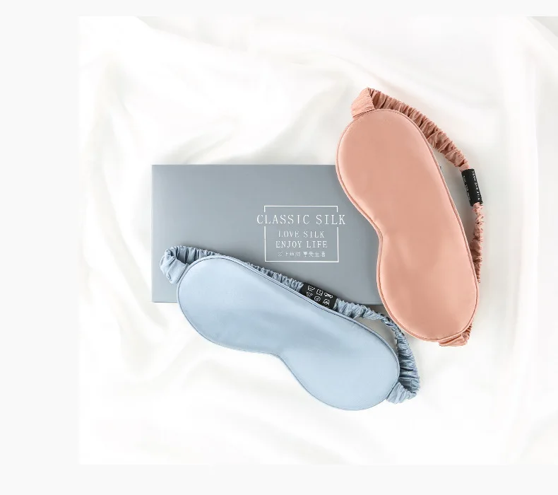 
Dropshipping service Customize Logo Soft Eye Shading SleepMask 100% Mulberry Silk 