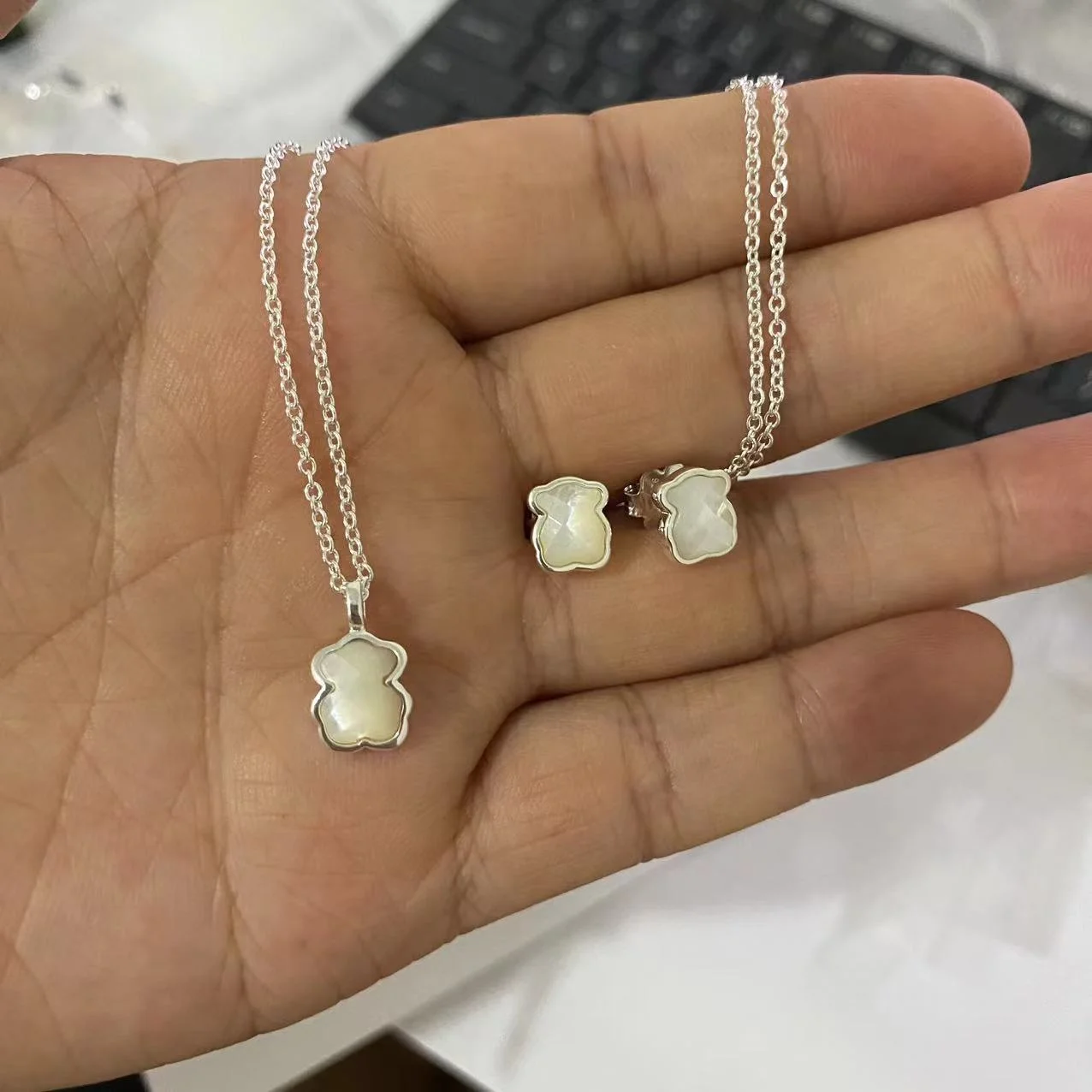 Wholesale price High quality spain bear sterling silver 925 earrings studs For touses earring jewelry making