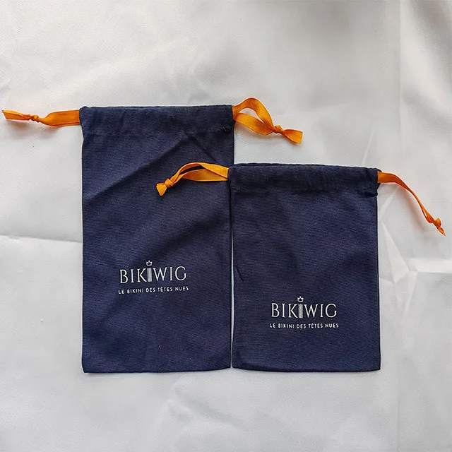 Wholesale Custom Cotton Dustbag For Handbag Printed Shoes Shopping Cotton Dust Drawstring Bags With Ribbons