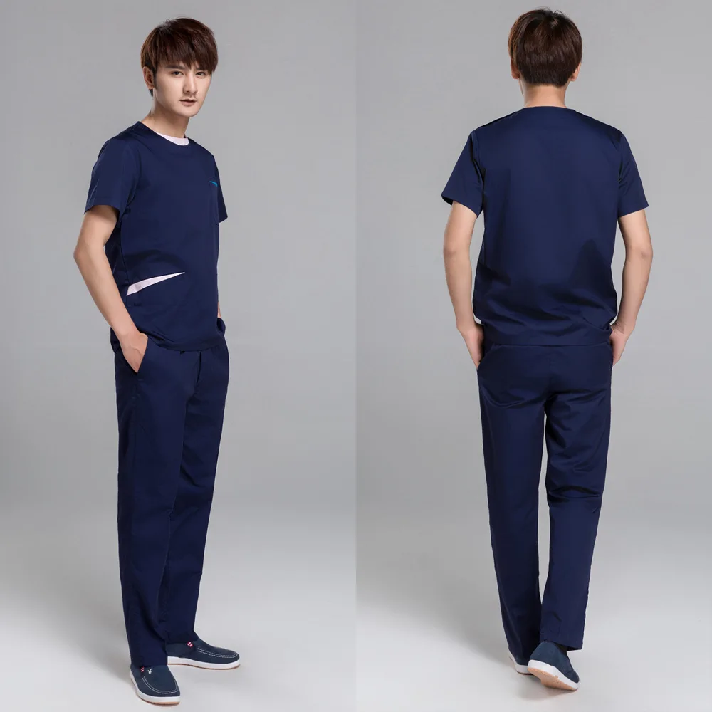 Washing clothes short sleeve split suit operating room cotton brush handbags long sleeves dental work clothes nurse uniform