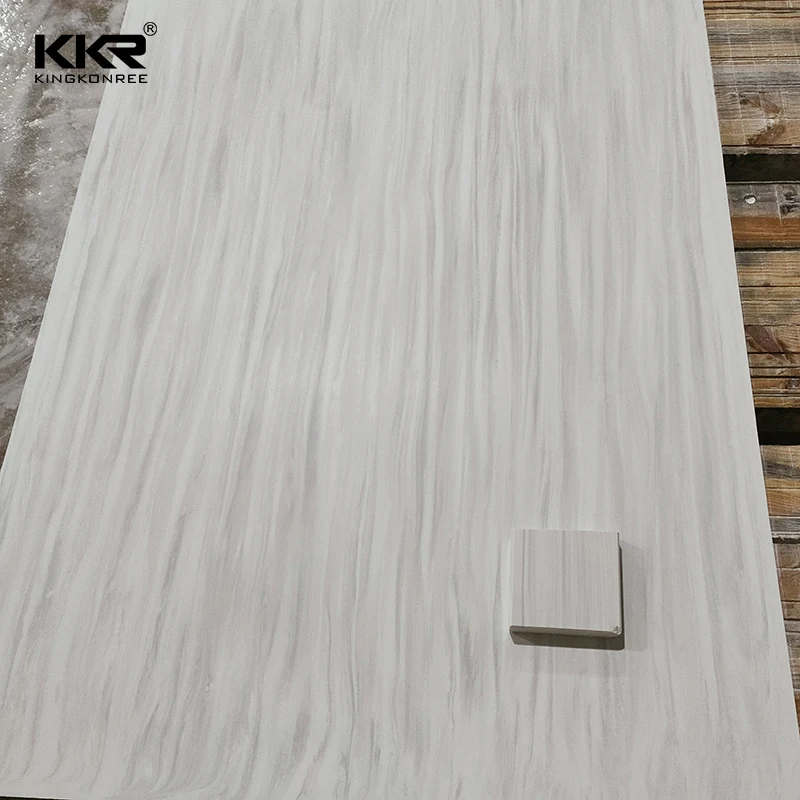 White Marble Bar Top Acrylic Solid Surface Stone