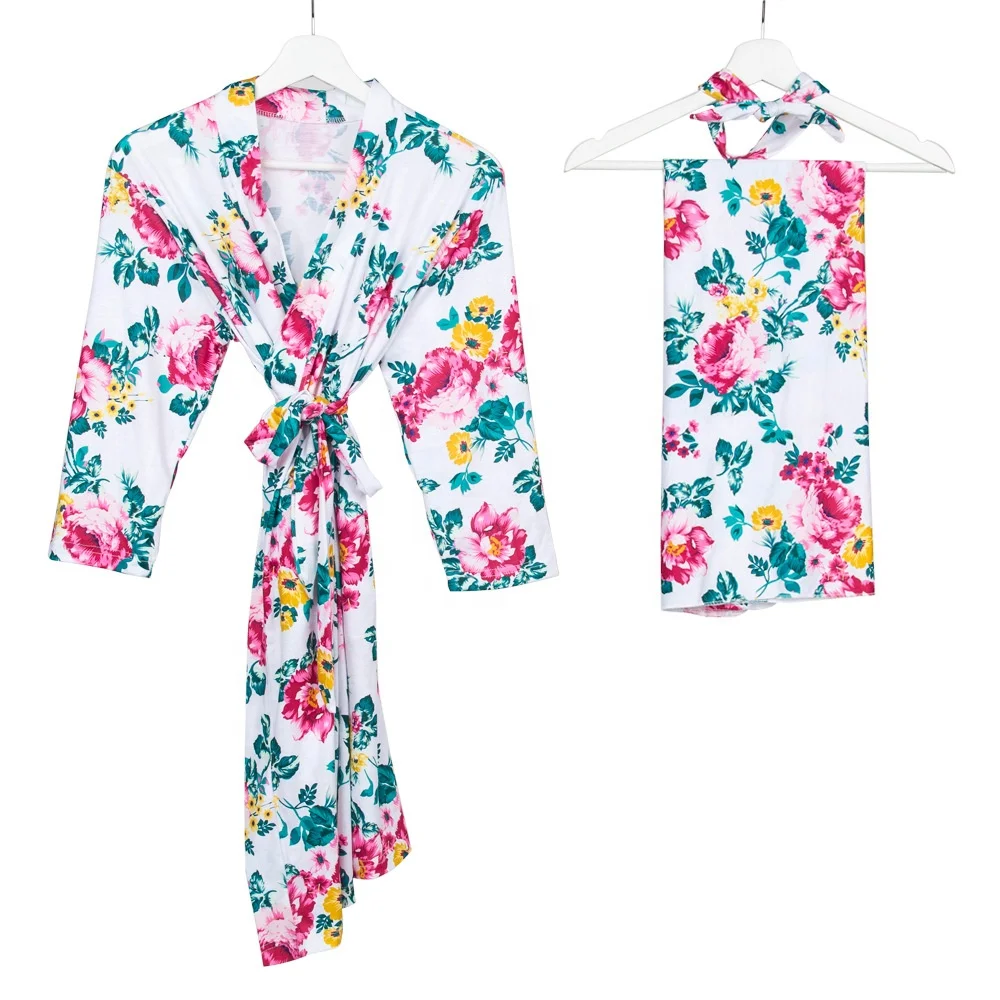 Factory Wholesale Nursing Gowns And Swaddle Bamboo Mom Robe Maternity Baby Blankets Organic