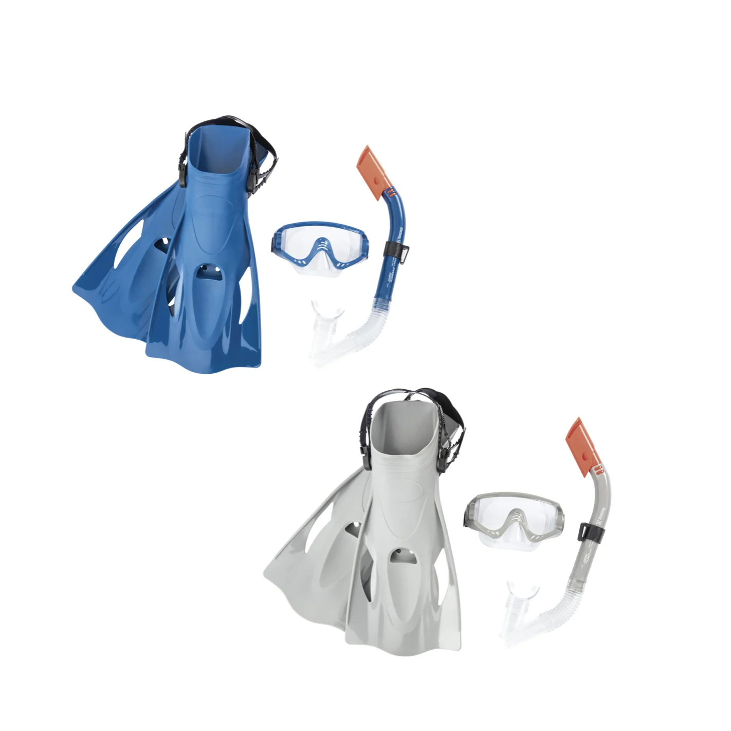 Bestway new style 25020 wholesale freestyle snorkel set with one pair of fins diving equipment set