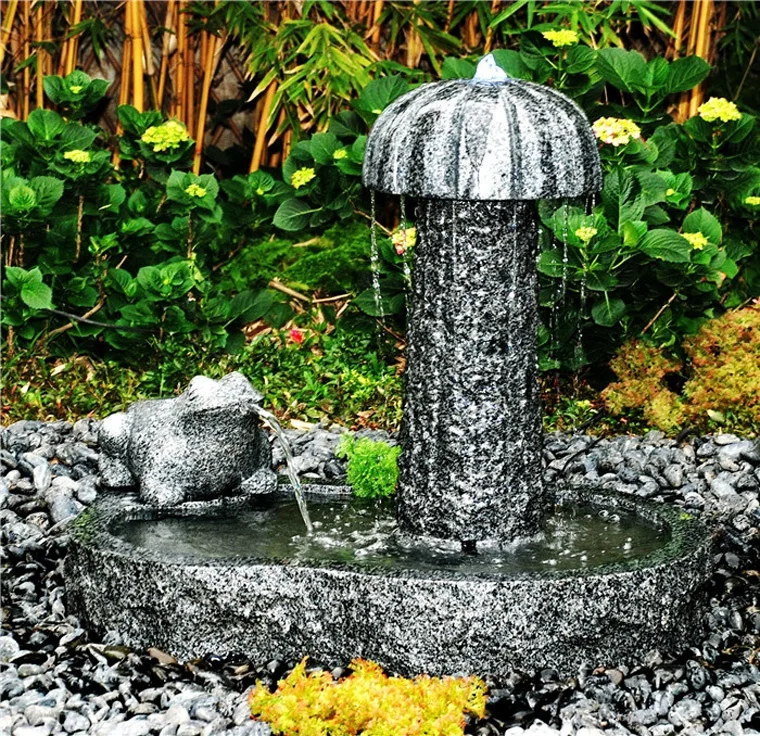 Natural Granite Stone Garden Fountains with Frog