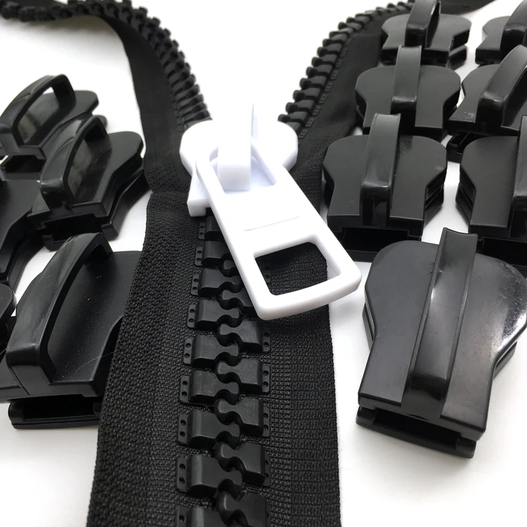 JY 20# 30# Big Teeth Large Plastic Zipper With Plastic Puller