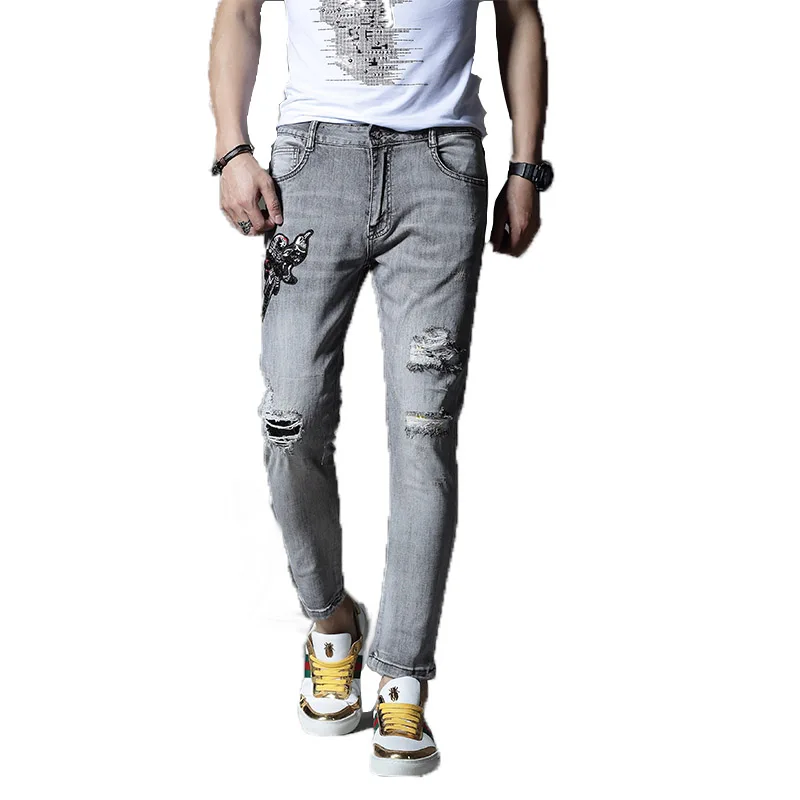 
young custom Printed slim Animal pants joggers ton jeans for men 