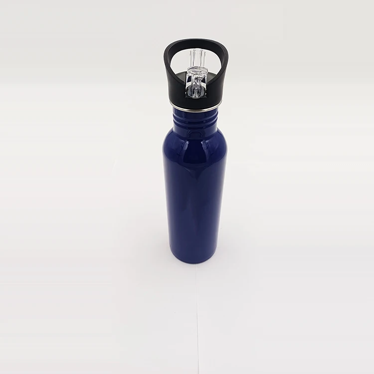 Classic  Hot Sell Europea-America 18/8 single wall stainless steel sports water bottle & straw sports bottle 750ml