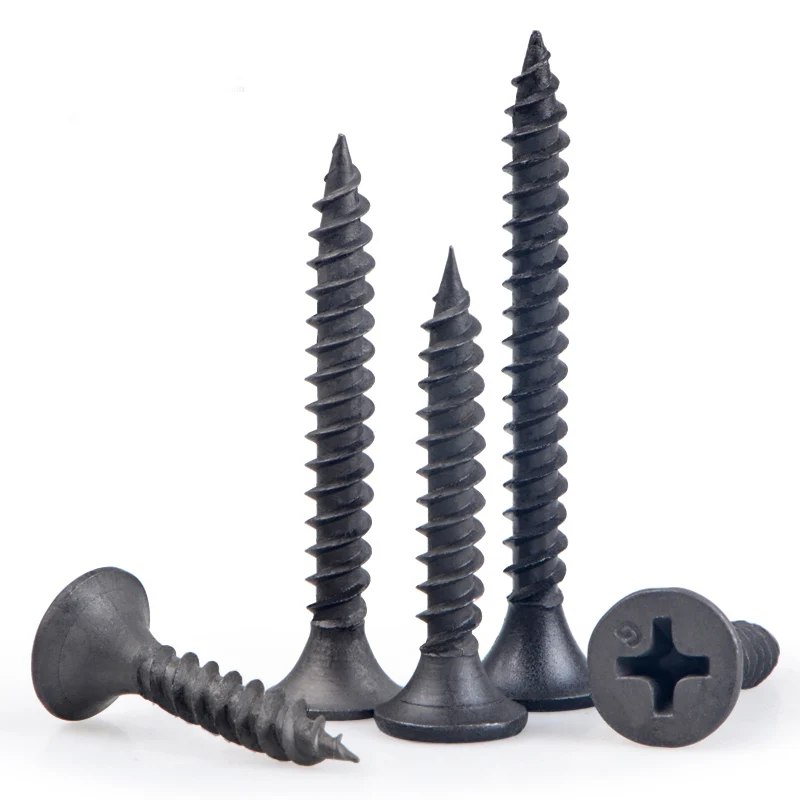 China manufacturer black phosphate fine thread drywall screw