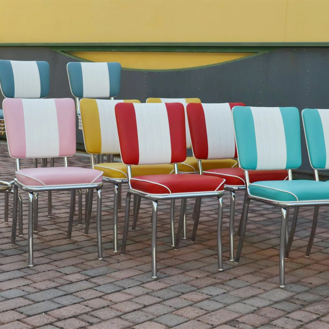 Commercial project American style metal legs chair restaurant cafe modern nightclub swivel bar stool high chair