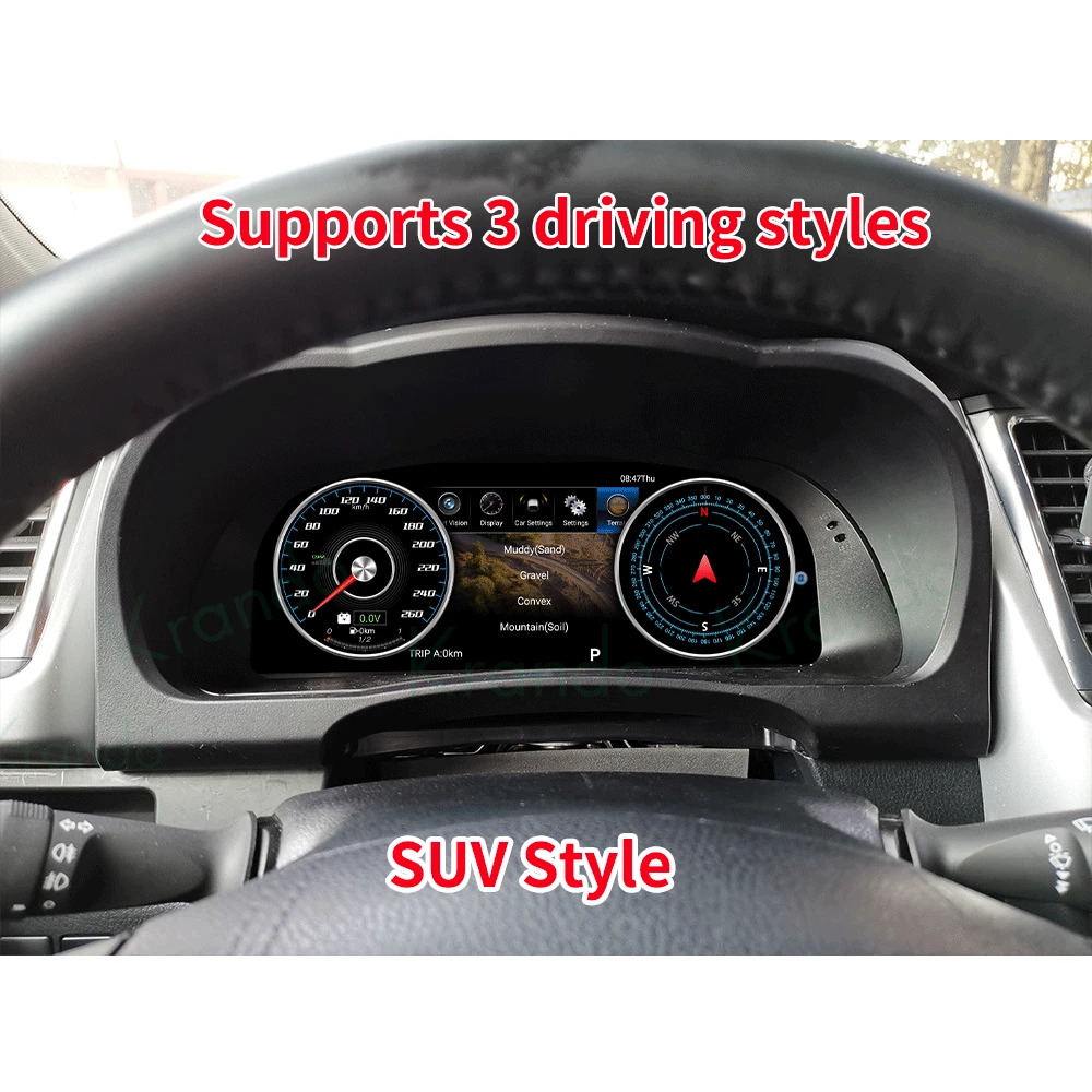 12.3' Digital Cluster for TOYOTA Highlander 2015 - 2019 Digital Dashboard Panel