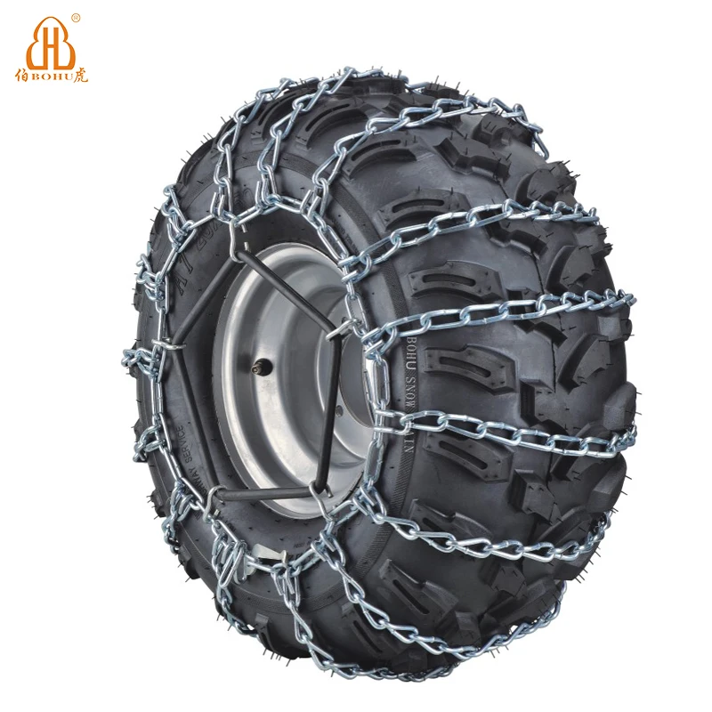 BOHU chain manufacturer alloy steel ATV chain zinc plated anti-skid snow mush chain for wheels
