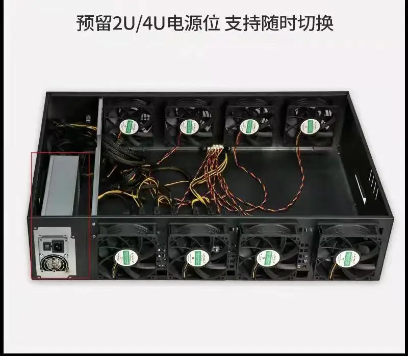 Корпус для графической платы B75 65 мм 8 GPU материнская плата B85 PC графические карты 2U 4U корпус сервера 4 + вентилятора