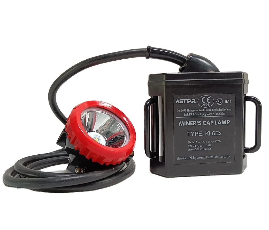 ATEX certified Led underground miner headlamp 7000lux 630g