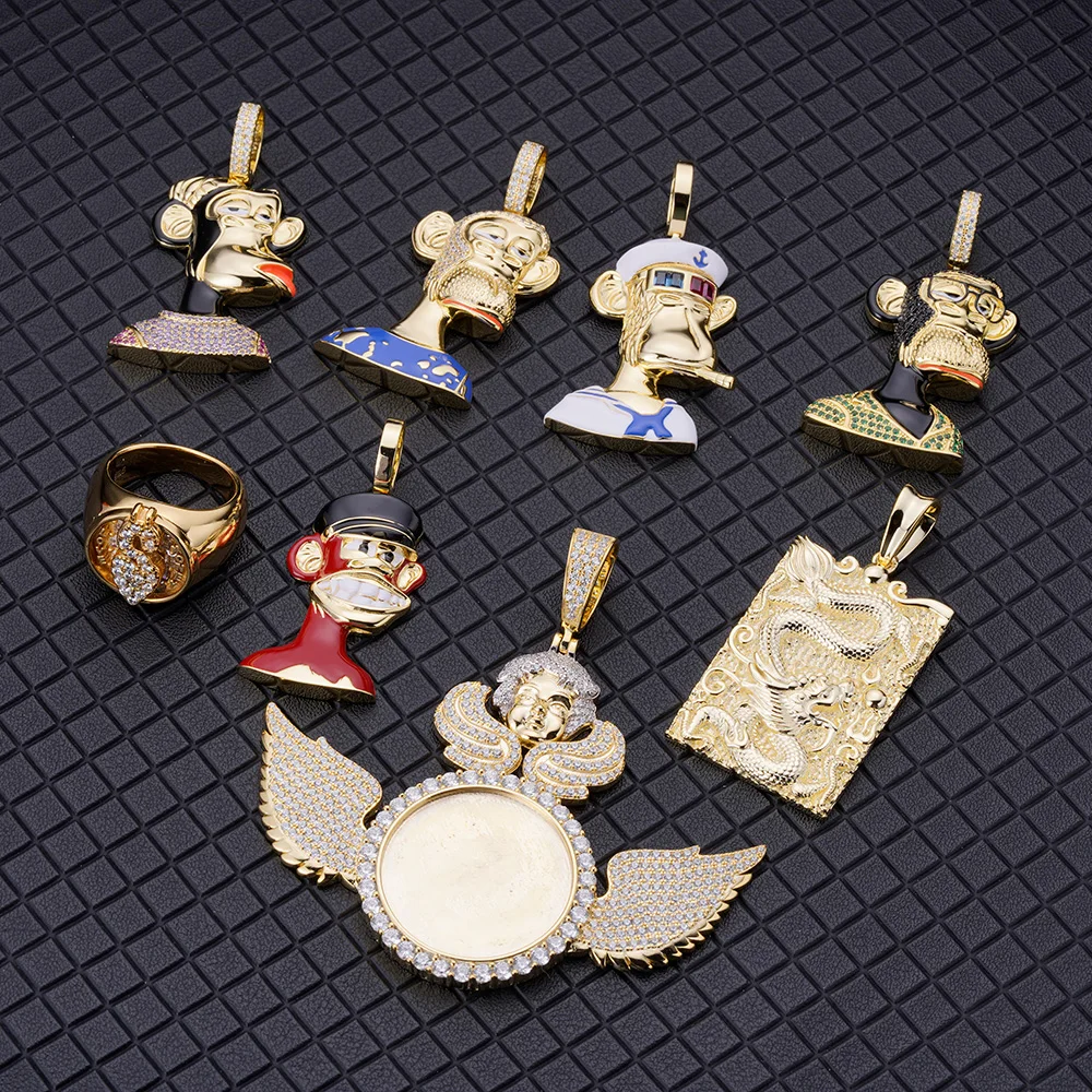 Luxury Personalized S925 Silver Polishing Dollar Symbol Pave Zircon Stone Engraving Love Money Letter Ring For Men