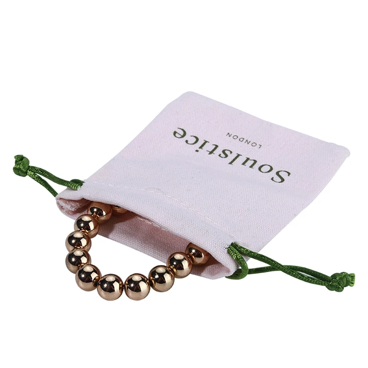 eco friendly  reusable Jewelry Gift Pouches canvas bag drawstring cotton muslin pouch cotton canvas dust bag