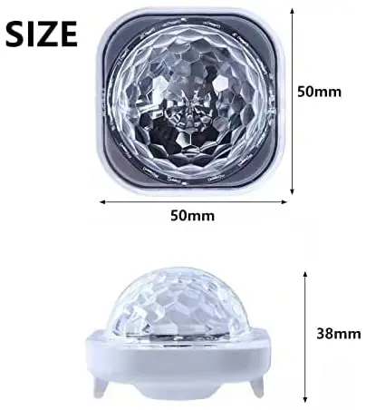 Party Rgb Strobe Lights Music Suitable Suction Cup Disco Lampportable Car Led Light Bulb Rotating Light Disco Bracelet