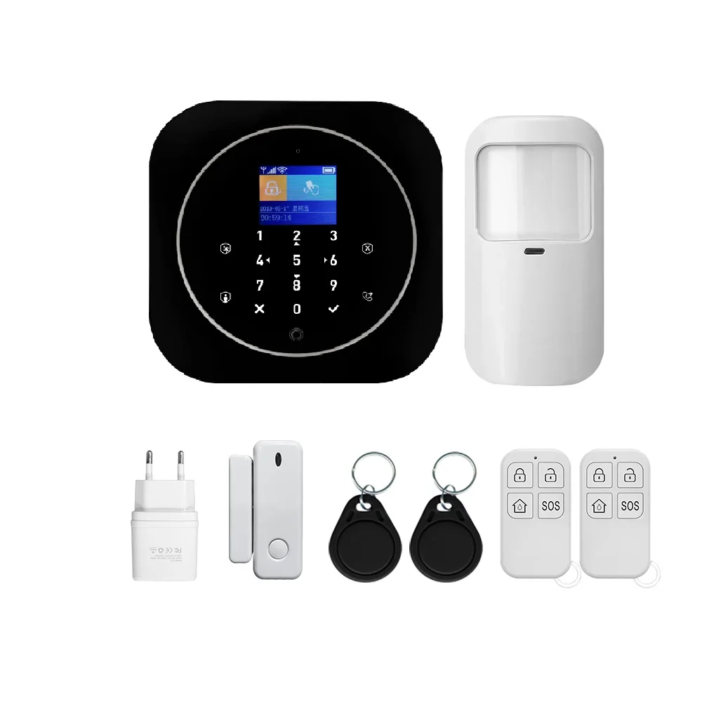 Tuya Wireless GSM+WiFi smart alarm system  smart life system The panel able to work with all of our 433MHz wireless sensors