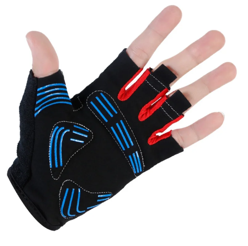 Hot sell Amazon silicone non-slip breathable mountaineering fitness half-finger gloves for outdoor sports