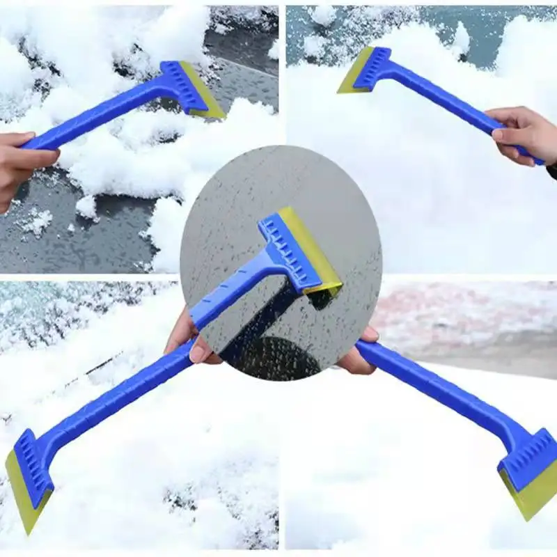 Снежная лопата с длинной ручкой из говяжьих сухожилий, автомобильная лопата из АБС, скребок для стеклоочистителя, размораживание