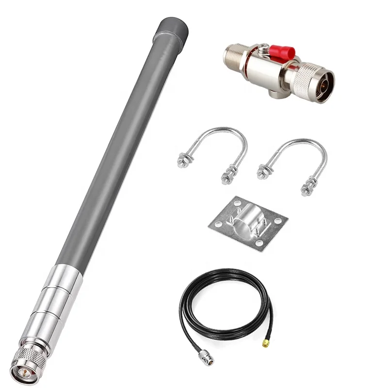 Factory Cheap Price 5dbi 6dbi 7dbi 8dbi 10dbi 868MHz 915MHz Fiberglass Base Station Antenna LORA Outdoor Long-distance Receiving
