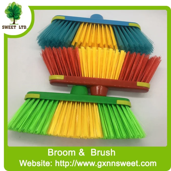 cleaning brooms & dustpans plastic nylon broom with wooden broom stick