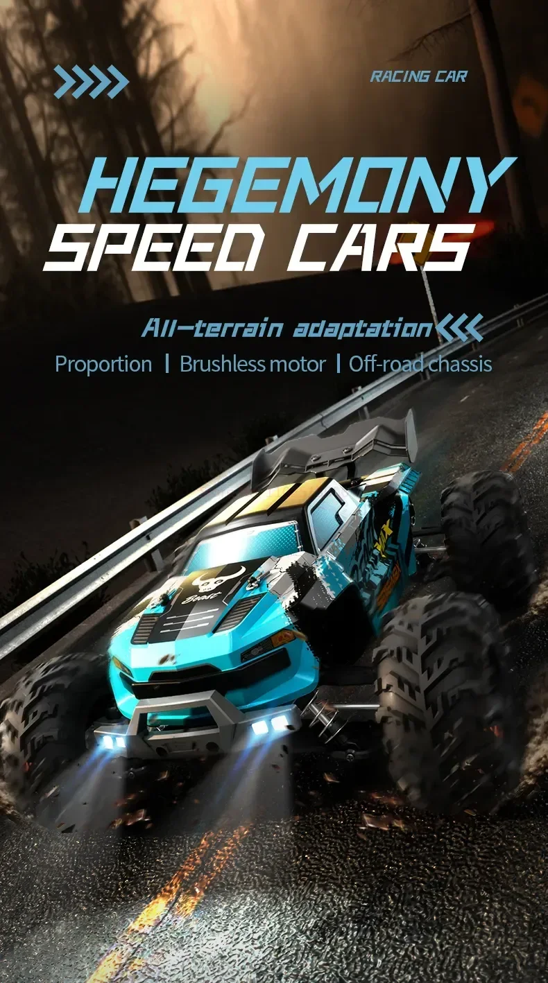 ZLL SG116 MAX Brushless 80KM/H High Speed Car 2.4G 4WD 1/16 Scale RC Car Toys With LED Headlights For Kids Birthday Gifts